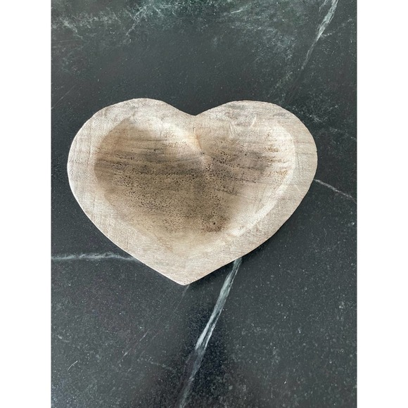 No brand Other - Rustic wooden heart dough bowl